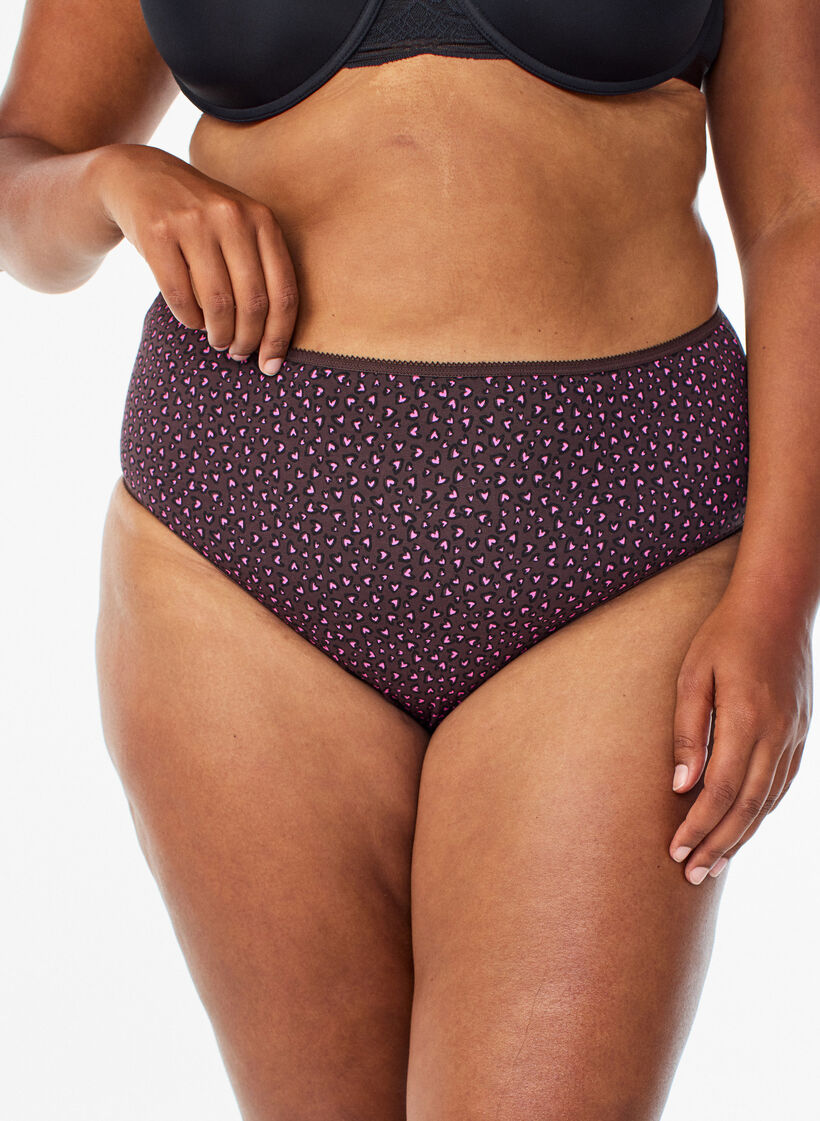 7-pack slip met normale taille, Roze, Model image number 2