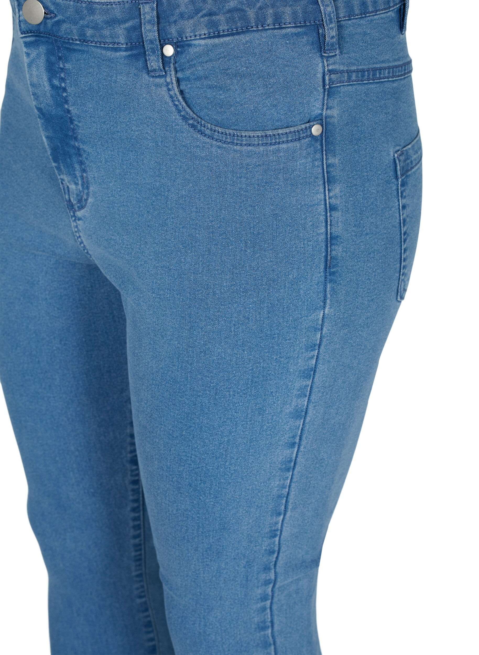 Zizzi super slim fit Amy jeans met hoge taille, Blauw, Packshot image number 2