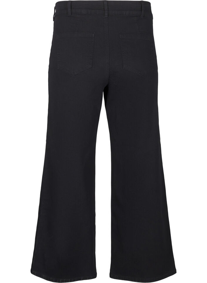 Jeans met wijde pijpen, Zwart, Packshot image number 1