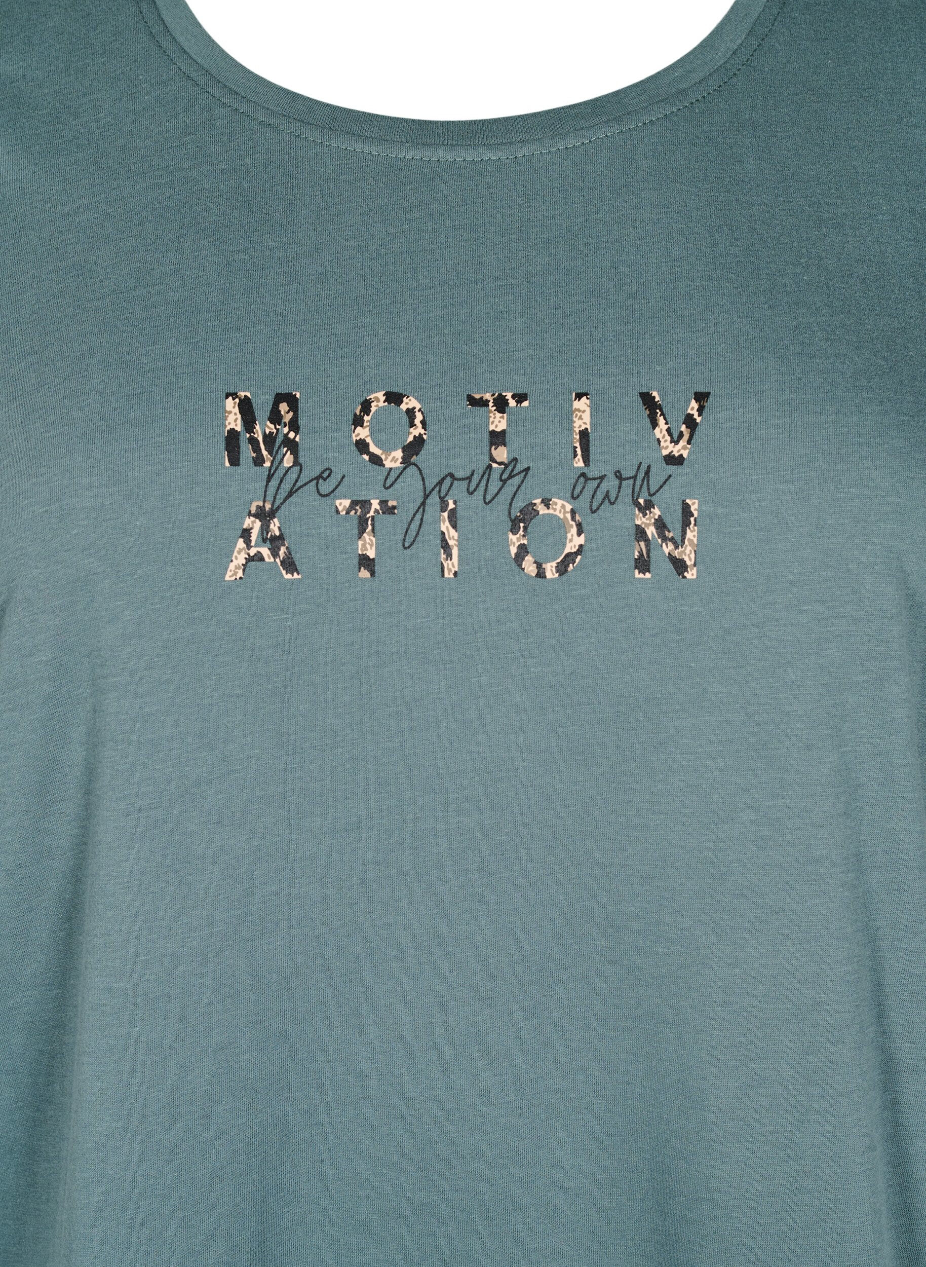 Zizzi FLASH - T-shirt met motief, Groen, Packshot image number 2