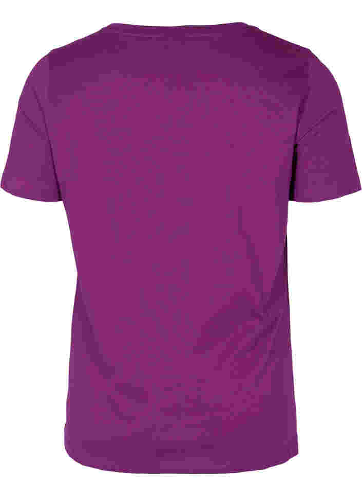 Katoenen t-shirt met print, Grape Juice, Packshot image number 1