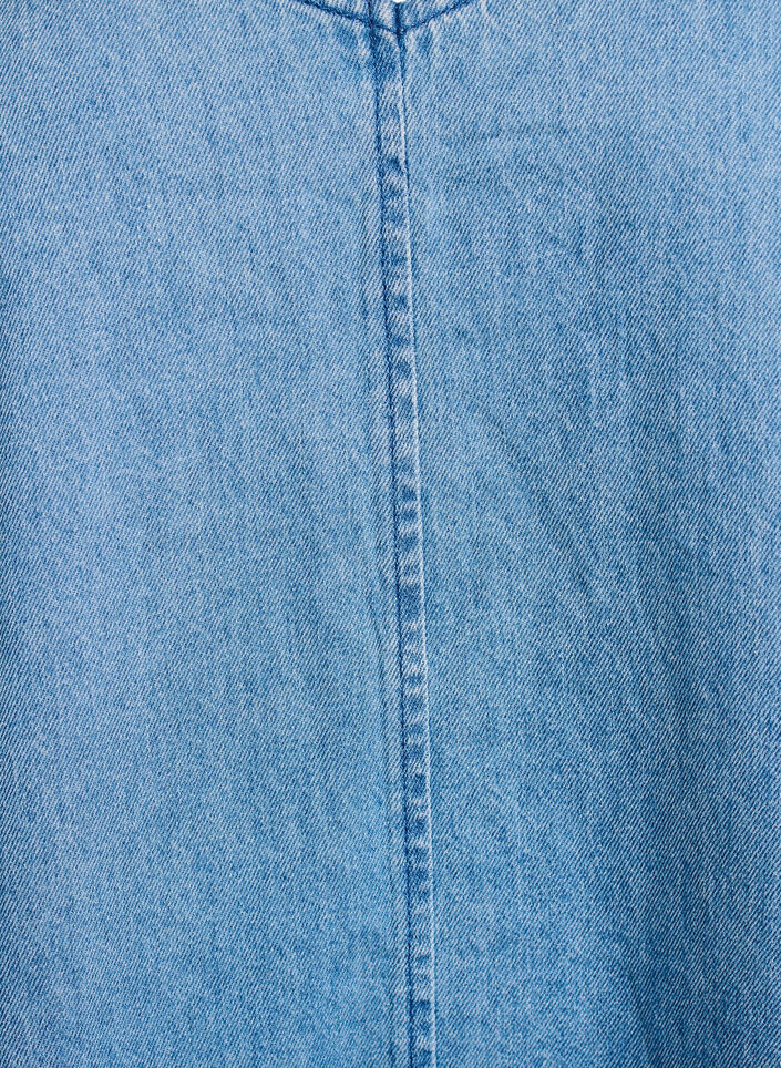 Tuinjurk van denim met V-hals, Blauw, Packshot image number 2