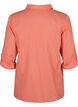 Shirt blouse met knoopsluiting van katoen-linnenmix, Living Coral, Packshot image number 1