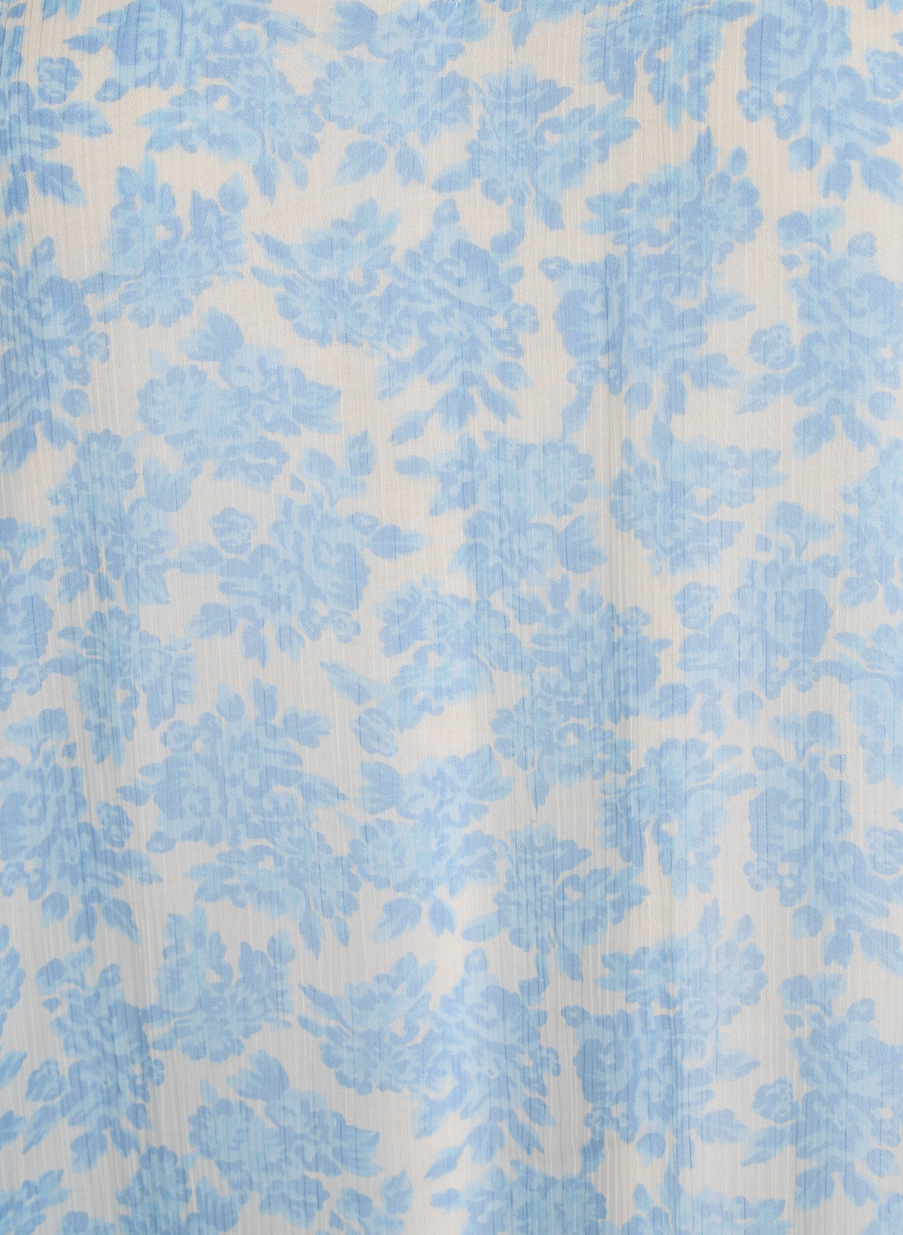 Zizzi Korte chiffonjurk met gehaakte details, Blauw, Packshot image number 2