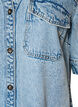 Kortemouwen denim jurk met kraag en knoopsluiting, Blauw, Packshot image number 2