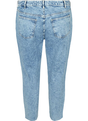 Mille mom fit jeans in katoen, Blue denim, Packshot image number 1