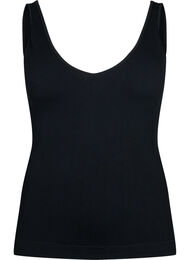 Naadloze top van modal, Black