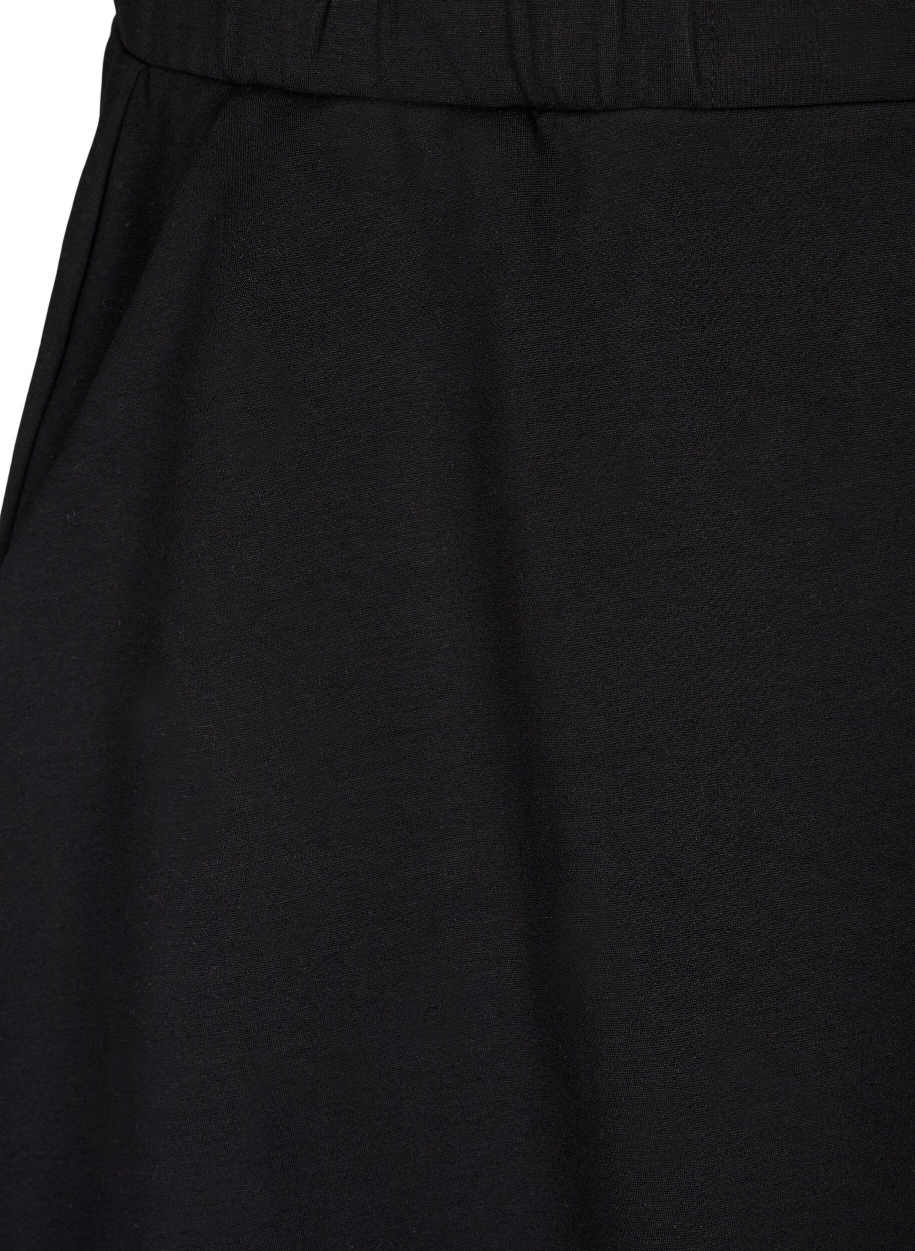 ZizziSkaterrok in viscose, Zwart, Packshot image number 2