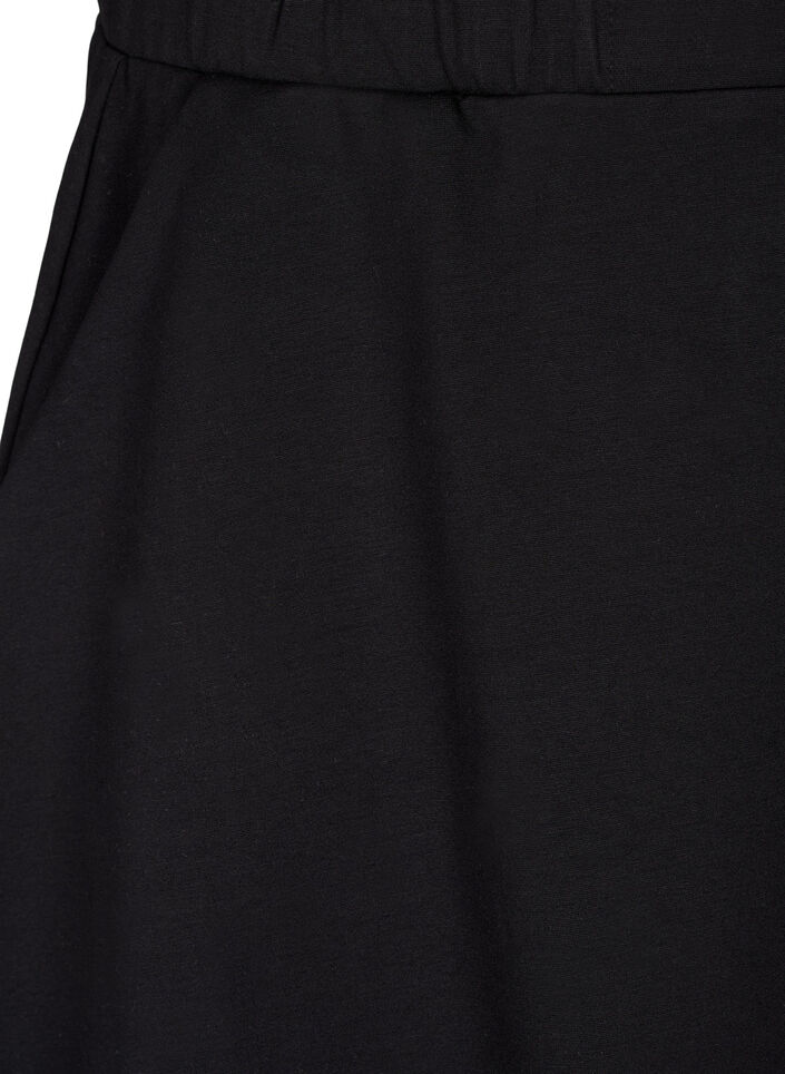Skaterrok in viscose, Zwart, Packshot image number 2