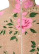 Floral fleecejack met een hoogsluitende kraag en ritssluiting, Beige, Packshot image number 2