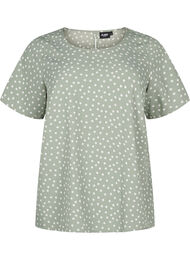 FLASH - Blouse met korte mouwen en print, Iceberg Green Dot