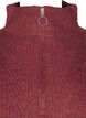 Gebreide trui met hoge hals en rits, Rood, Packshot image number 2
