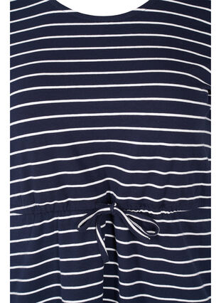 Katoenen tuniek met korte mouwen, Blue Stripe, Packshot image number 2