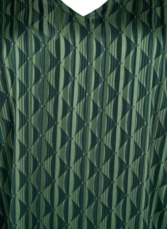 Jurk met lange mouwen, V-hals en print, Scarab AOP, Packshot image number 2