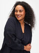 Blouse met lange mouwen en decoratieve details, Black, Model image number 2
