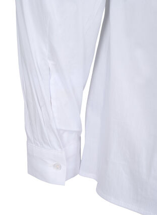 Klassieke blouse met kraag en knopen, Bright White, Packshot image number 3
