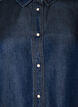 Denim jurk van lyocell met knopen en korte mouwen, Blauw, Packshot image number 2