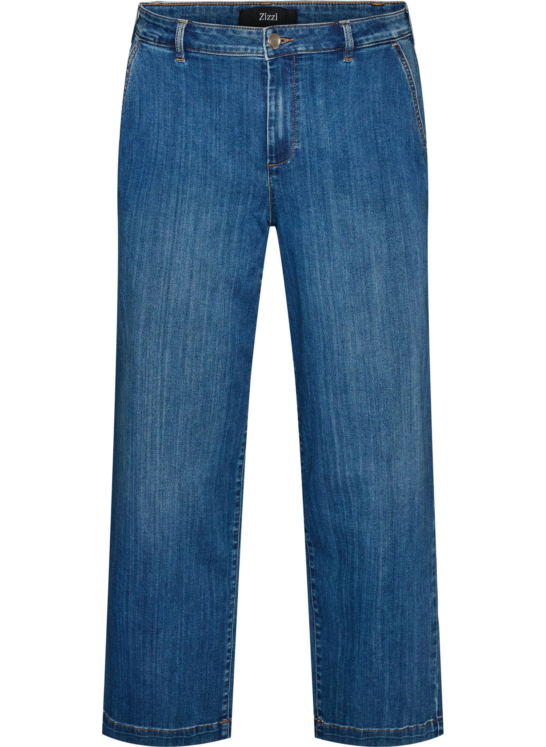 ZizziWide fit Myra jeans met hoge taille, Blauw, Packshot image number 0