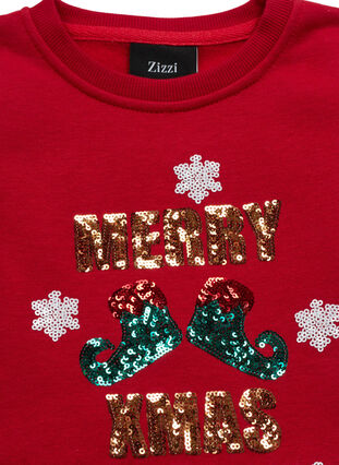 Kerst sweatshirt voor kinderen, Tango Red Merry XMAS, Packshot image number 2