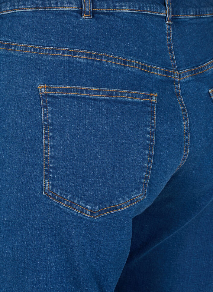 Gecropte Vera jeans met een straight-fit, Blauw, Packshot image number 3