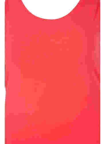 Effen gekleurd basic top in katoen, Hibiscus, Packshot image number 2