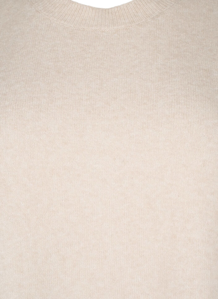 Gebreid vest met geribde rand, Pumice Stone Mel., Packshot image number 2