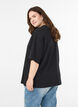 Oversized T-shirt met halflange mouwen, Zwart, Model image number 2
