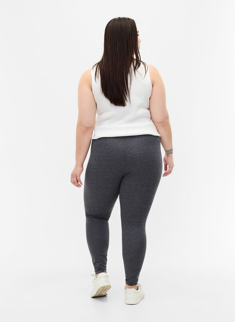 Grijs gemêleerde legging, Dark Grey Melange, Model image number 1