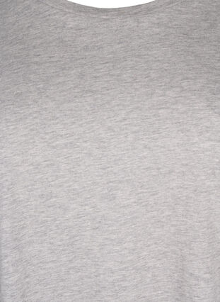 T-shirt met korte mouwen van katoenmix, Heather Grey Mél, Packshot image number 2