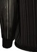 Gestreepte blouse met ballonvorm, Zwart, Packshot image number 3