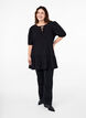 Tuniek van viscose met strikjes, Black, Model image number 2