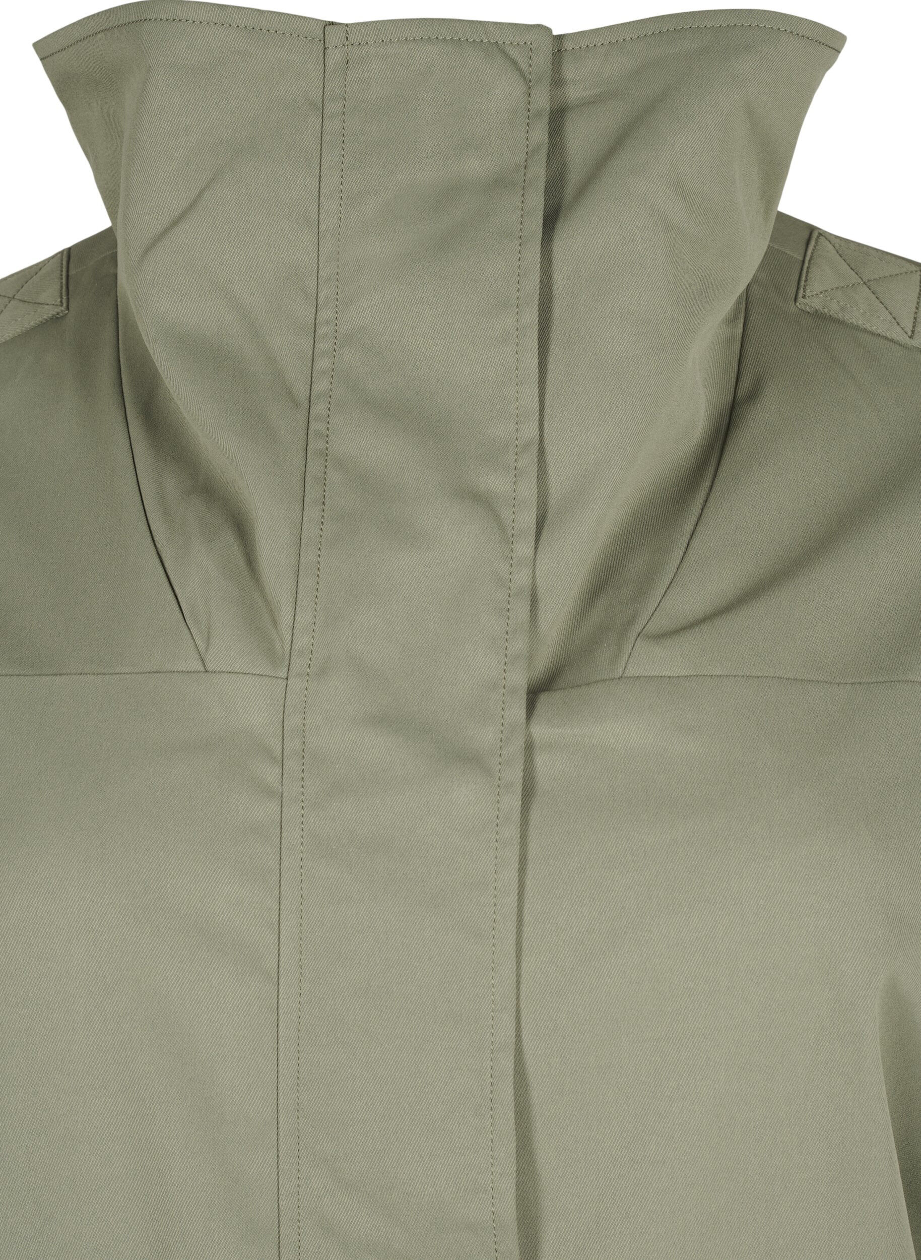 Zizzi Waterafstotende parka jas, Groen, Packshot image number 2