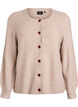 Cardigan met hartvormige knopen, Beige, Packshot image number 0