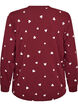 Nachtblouse met een print, Rood, Packshot image number 1