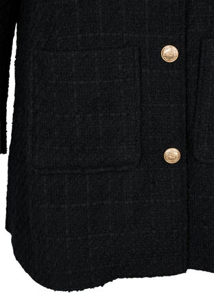 Bouclé jasje met zakken, Black, Packshot image number 3