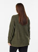 Melange breisel blouse met ronde hals, Groen, Model image number 2