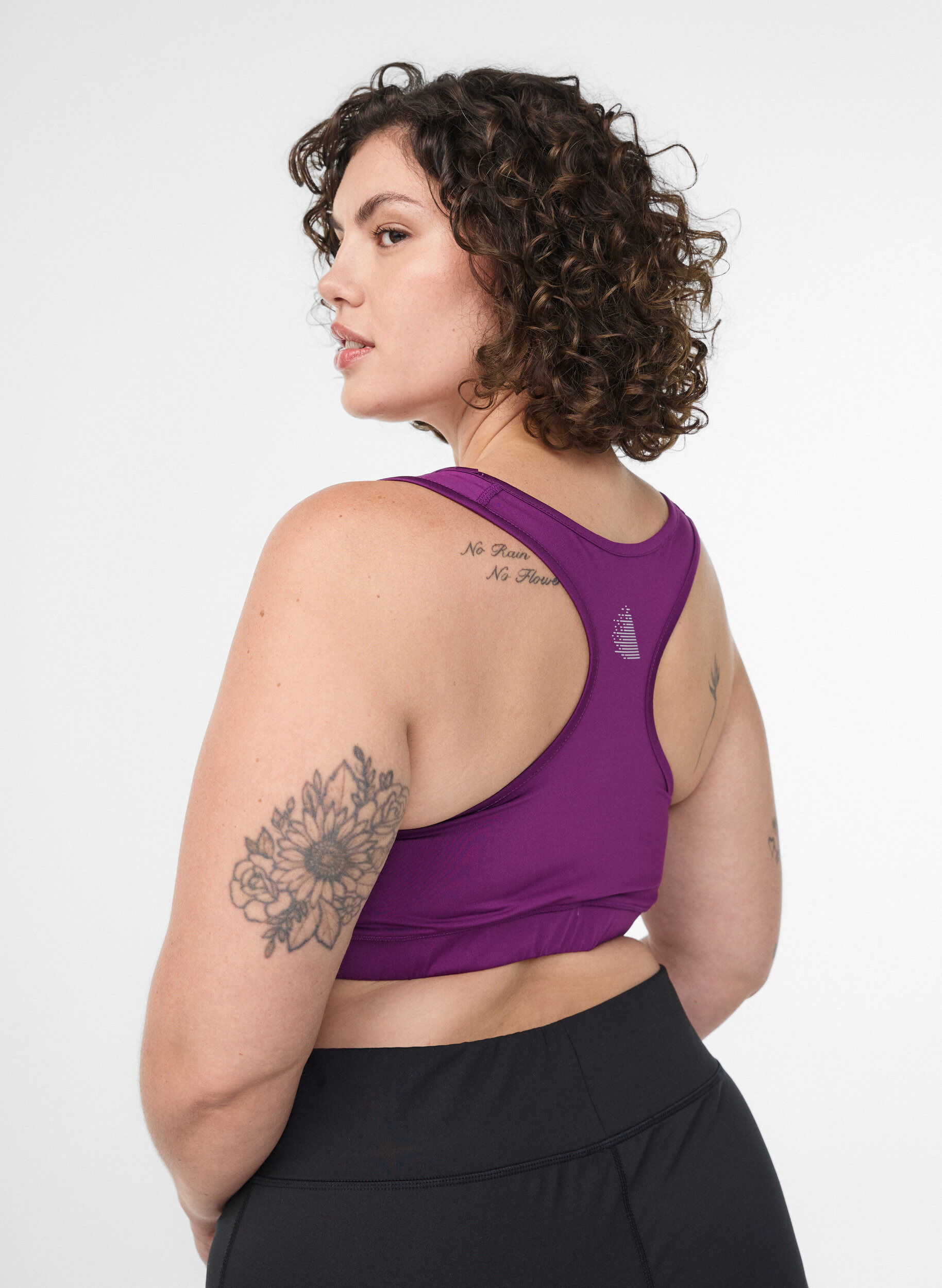 Zizzi Sport-bh met racerback, Paars, Model image number 2