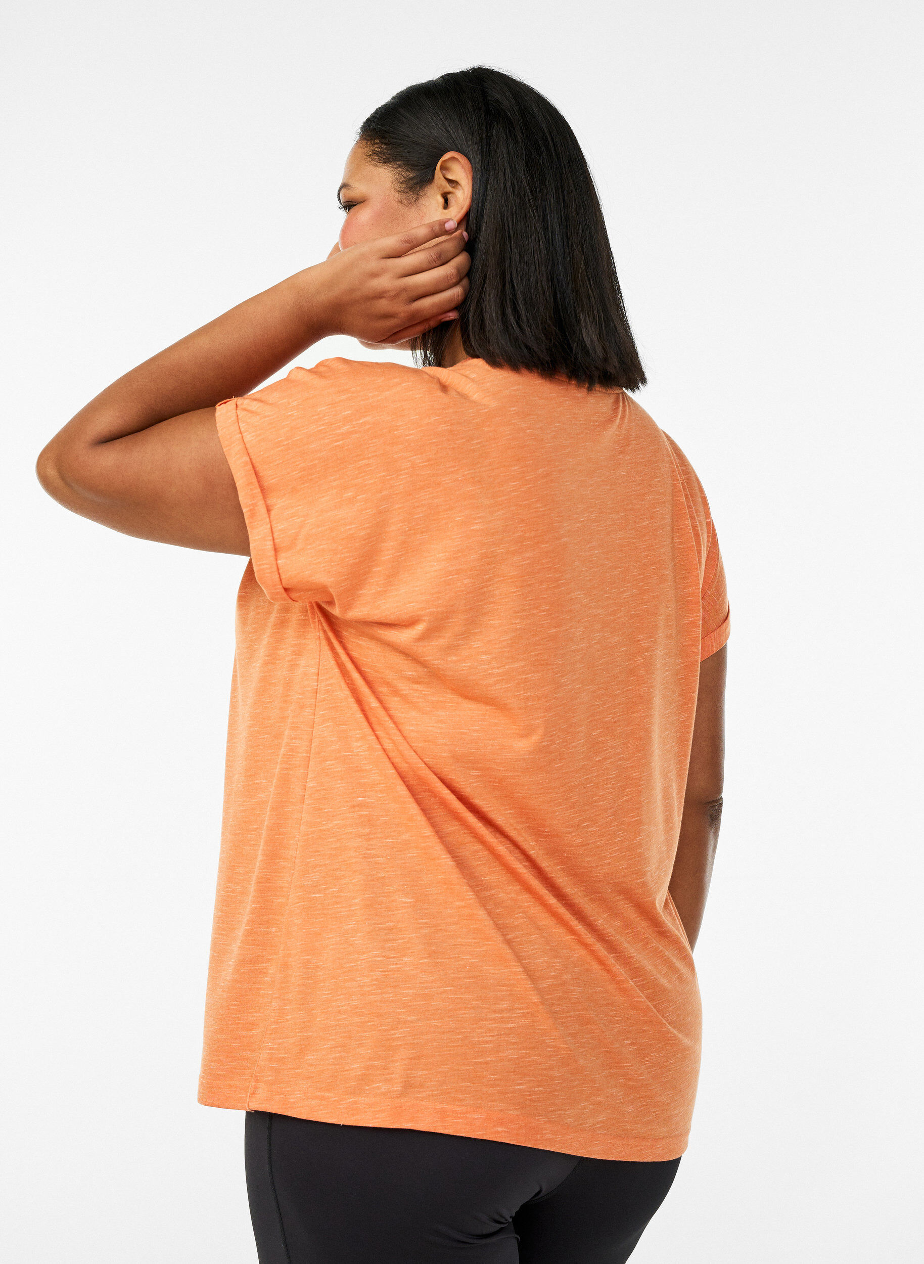 ZizziLos workout T-shirt met korte mouwen, Oranje, Model image number 2