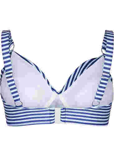 Bikini beha met opdruk en beugel, Blue Striped, Packshot image number 1
