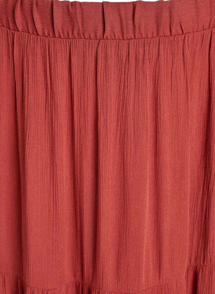 Lange rok met elastiek in de taille, Rood, Packshot image number 2