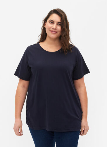 FLASH - 2-pack T-shirts met ronde hals, Navy Blazer/Black, Model image number 0