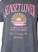 Katoenen T-shirt met print aan de voorkant en een gewassen look, Grijs, Packshot image number 2