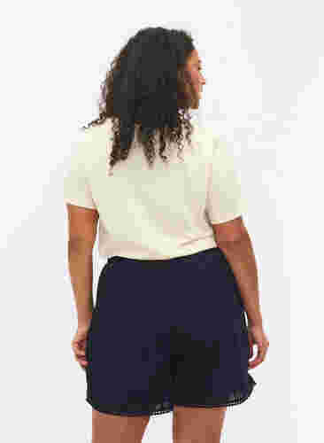 	 Korte broek met structuurpatroon, Navy Blazer, Model image number 1