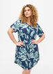 Jurk met print en korte mouwen, Blauw, Model image number 0