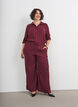 Broek met textuurstrepen en rechte pijpen, Rood, Model image number 0