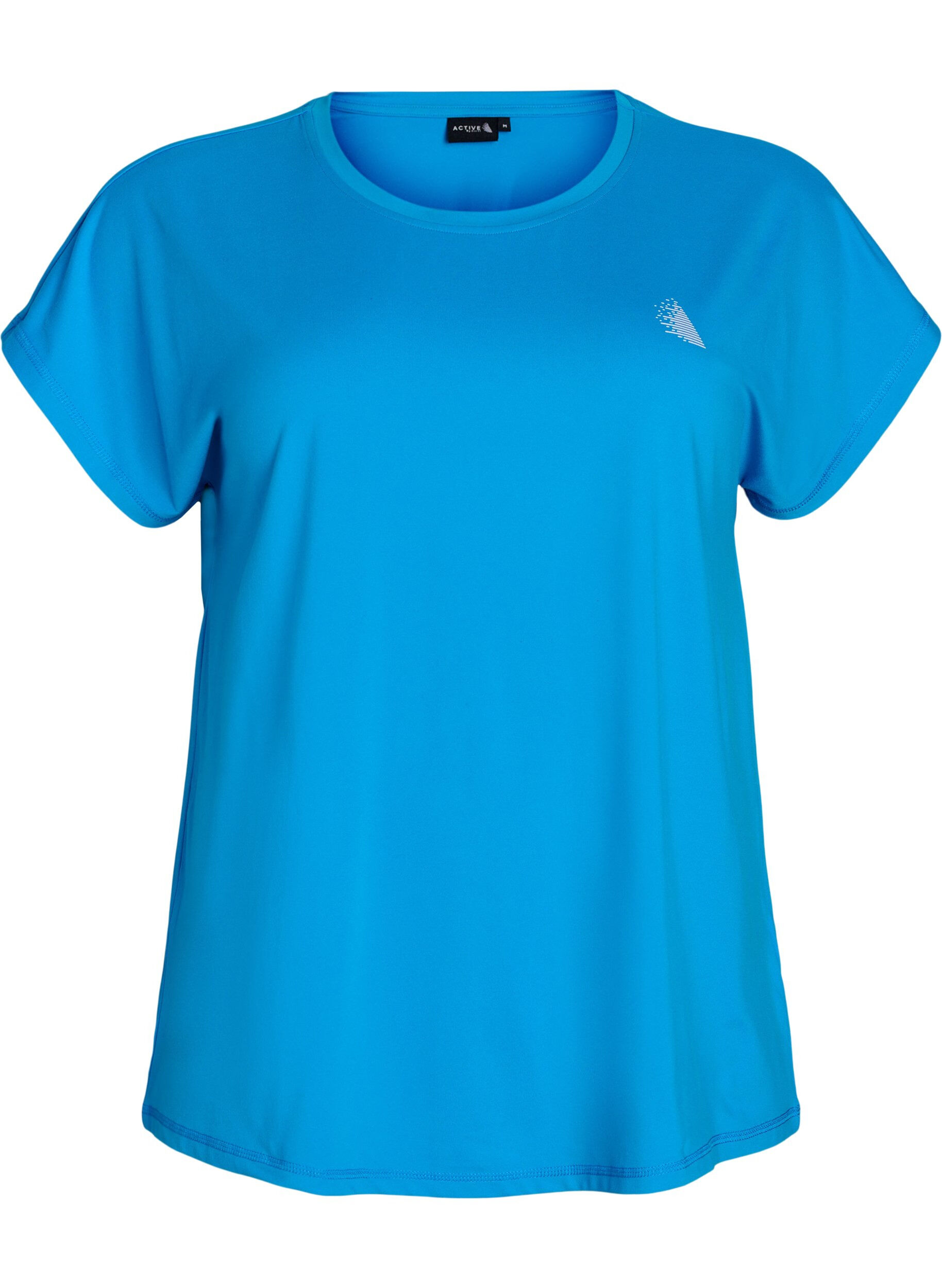 ZizziEffen gekleurd trainingsshirt, Blauw, Packshot image number 0
