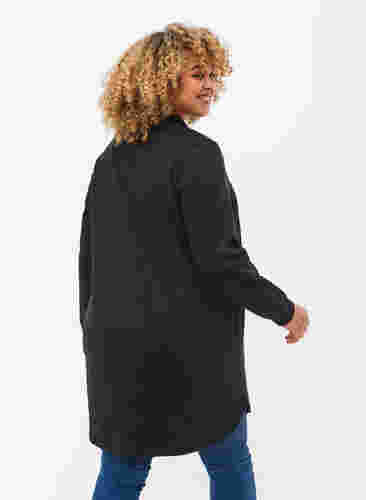 Tuniek met lange mouwen en kant, Black, Model image number 1