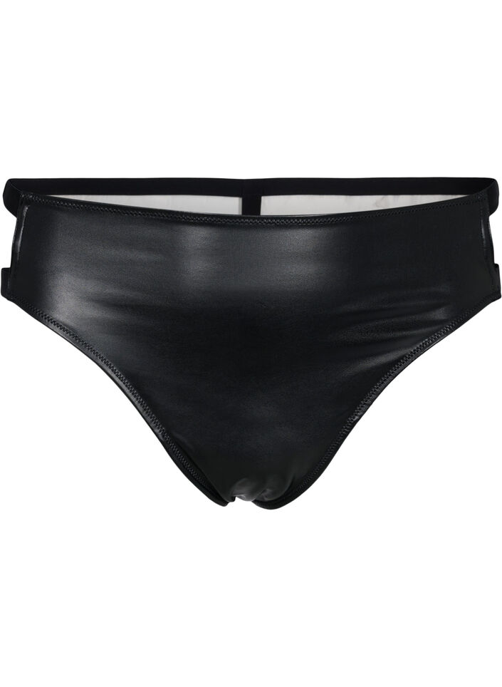 Gecoate string met koord, Black, Packshot image number 0