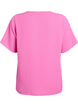 Blouse met korte mouwen en ronde hals, Roze, Packshot image number 1