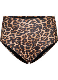 Hoog getailleerd bikinibroekje met luipaardprint